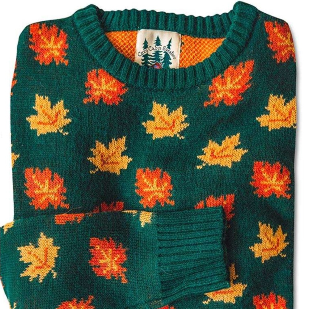 Kiel James Patrick Cozy Cabin Sweater M Leaf